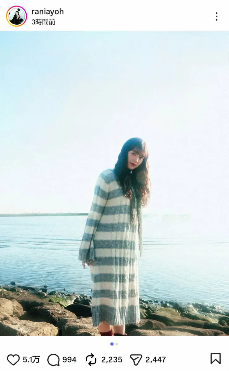 石井蘭のインスタグラム（＠raniayoh）から - スポニチ Sponichi Annex