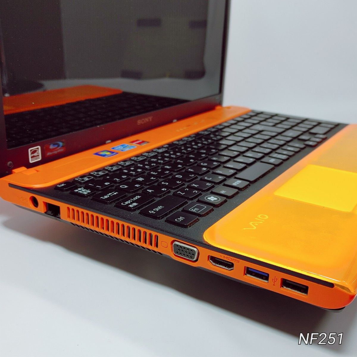 レアカラーのオレンジVAIO i5＋新品SSD リブレオフィス搭載 初心者に