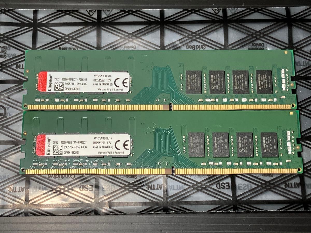 Kingston DDR4 2666 PC4-21300 16GB 2枚組 合計32GB メモリ