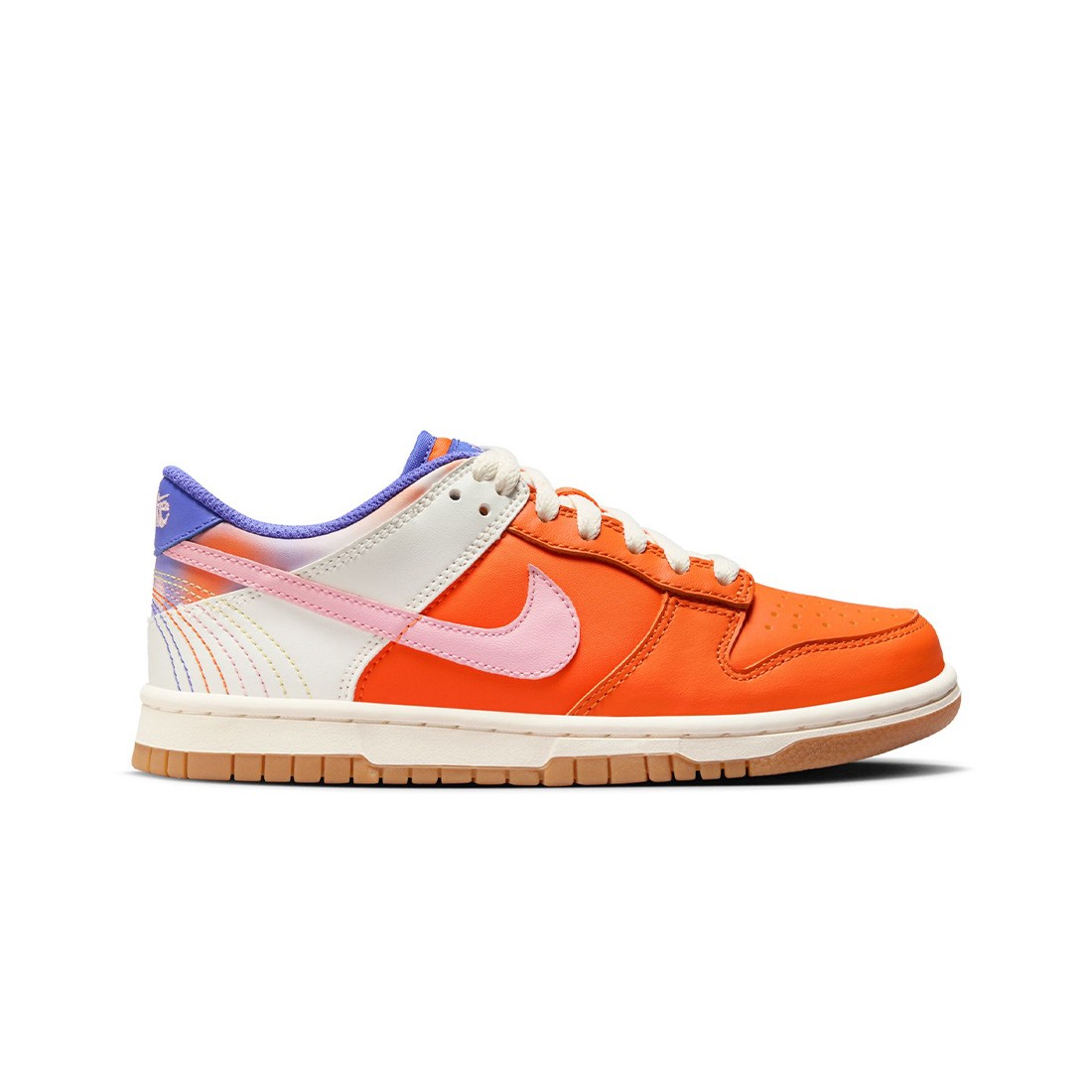 nike big kids dunk low safety orange med soft pink sail