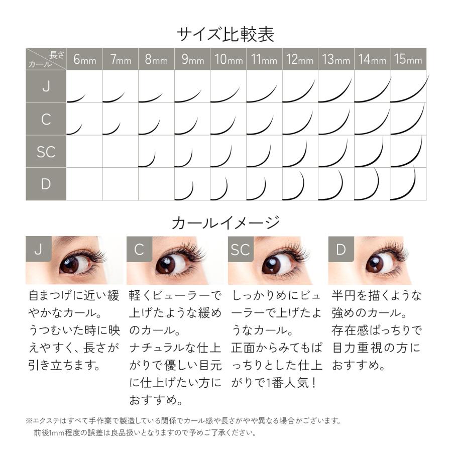 BIJOUBEAU（ビジュビュー） マツエク ボリュームセーブル12列 Jカール