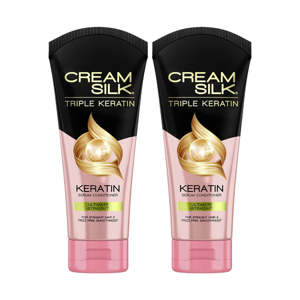 Cream Silk Triple Keratin Ultimate Straight Serum Conditioner (Pack of