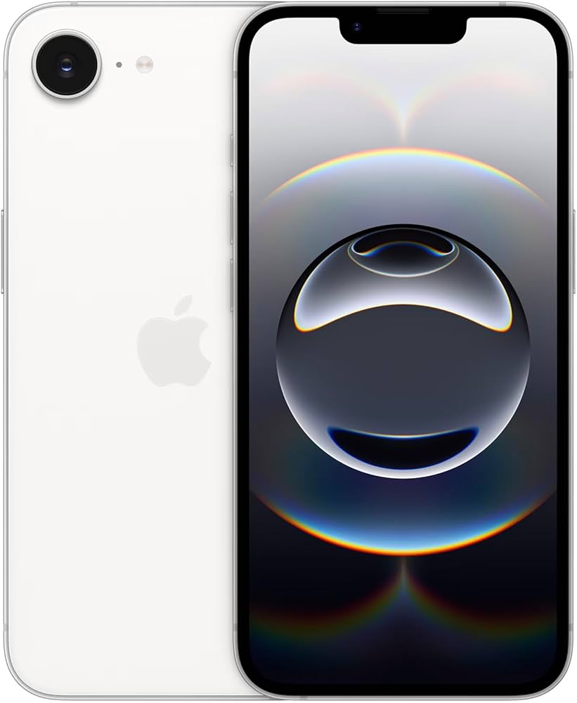 Amazon.com: Apple iPhone 16e, 128GB, eSIM, White for Cricket