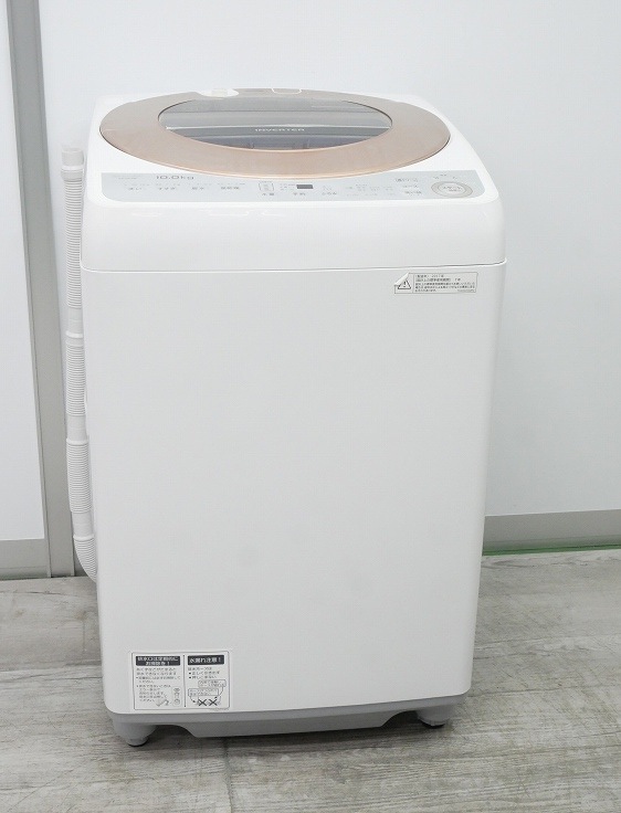 シャープ製/2017年式/10kg/全自動洗濯機/ES-GV10B-T | 中古洗濯機,8kg