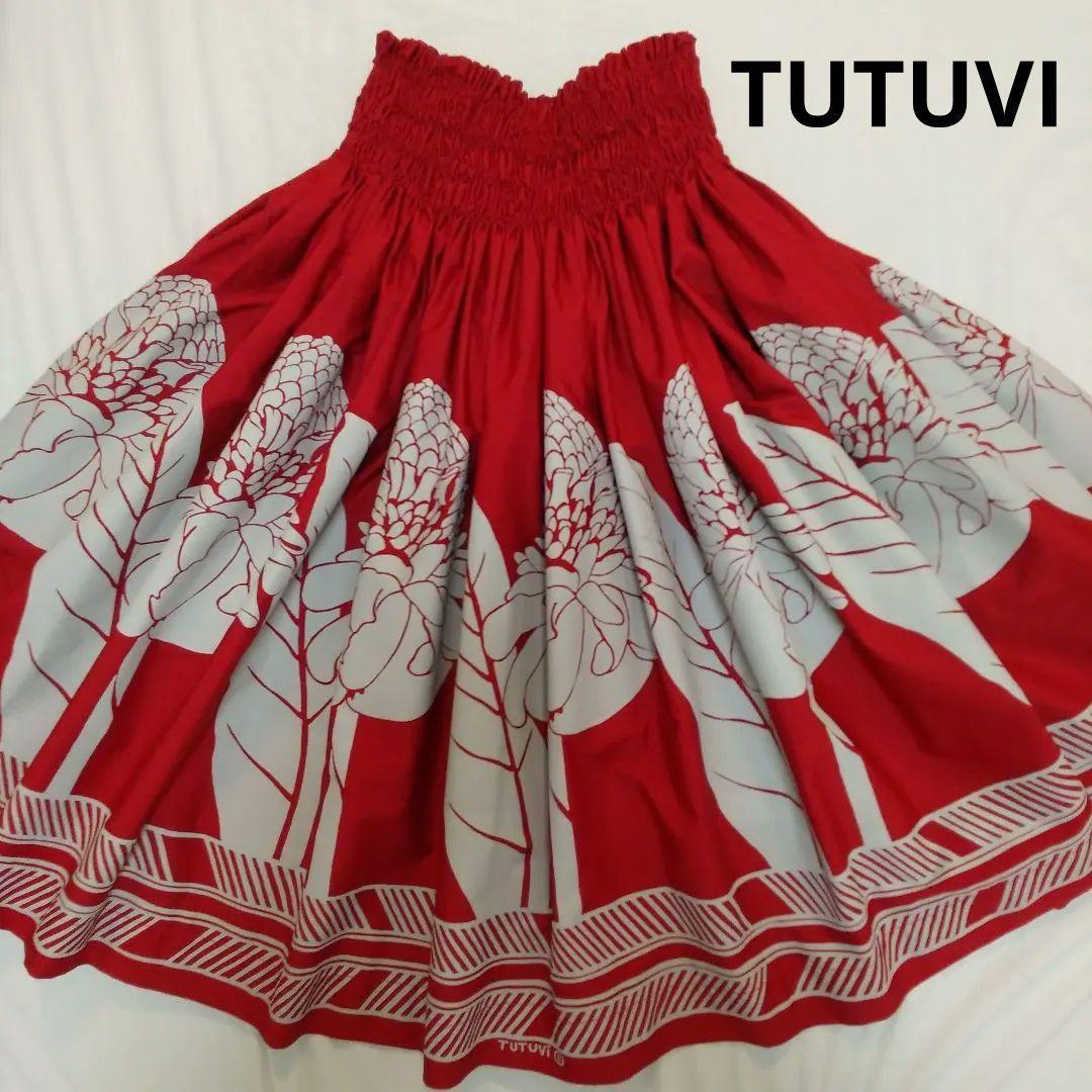 最終価格【2/8まで】TUTUVI ガーネットレッド パウスカート フラダンス パウスカート｜レッド（赤）