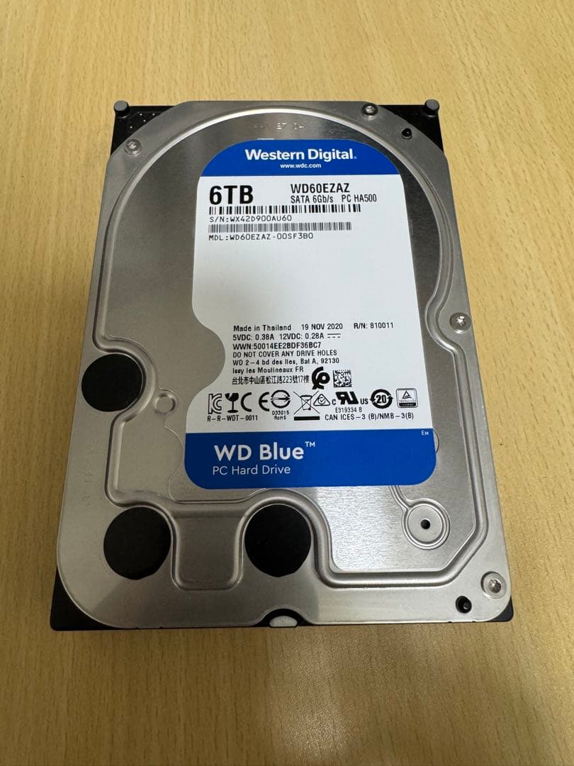WesternDigital WD Blue 6TB HDD WD60EZAZ③ Amazon | 【国内正規代理店品】WD HDD 内蔵ハードディスク 3.5インチ