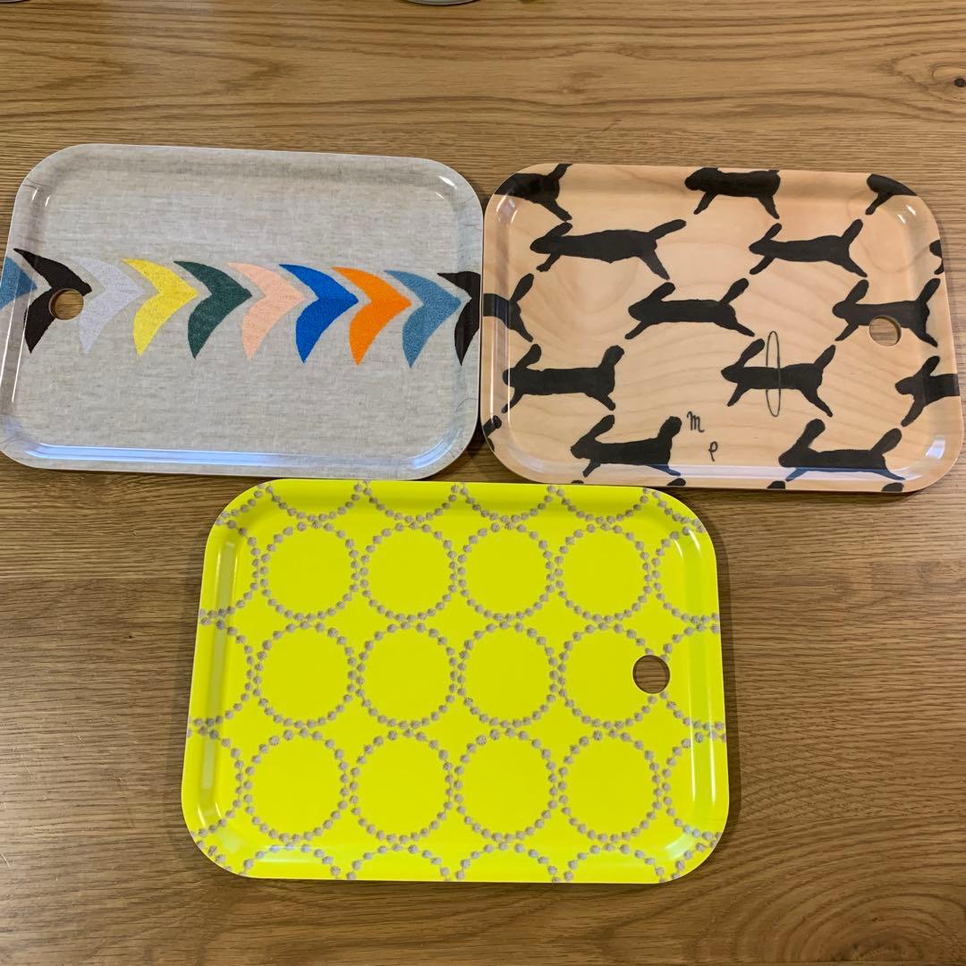 ミナペルホネン　トレイ　3点セット ミナペルホネンから届いた物♥タンバリンのトレイ、タンバリンの