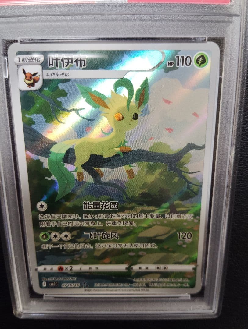 PSA10 リーフィアAR 中国限定宝石包イーブイLEAFEON海外限定イラスト PSA10 AR リーフィア 宝石包Vol ARカード 中国語版 ポケモンカード